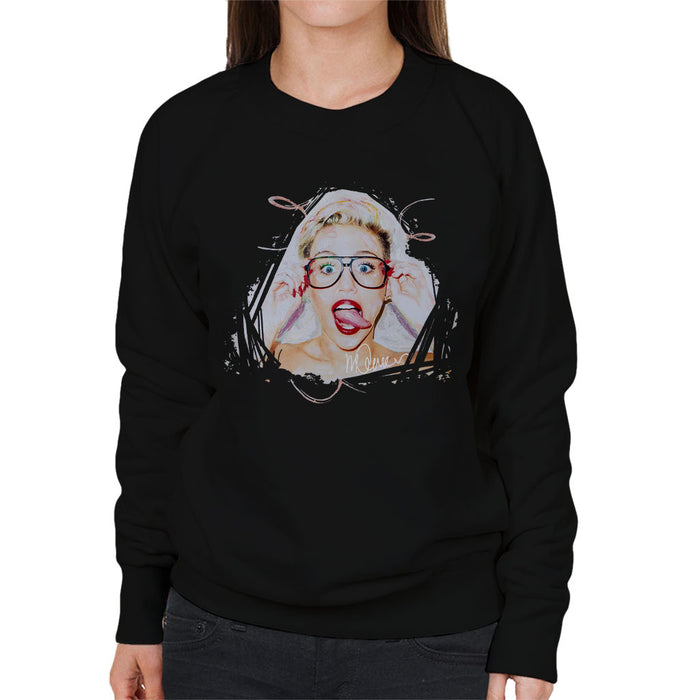Sidney Maurer Original Portrait Of Miley Cyrus Women's Sweatshirt