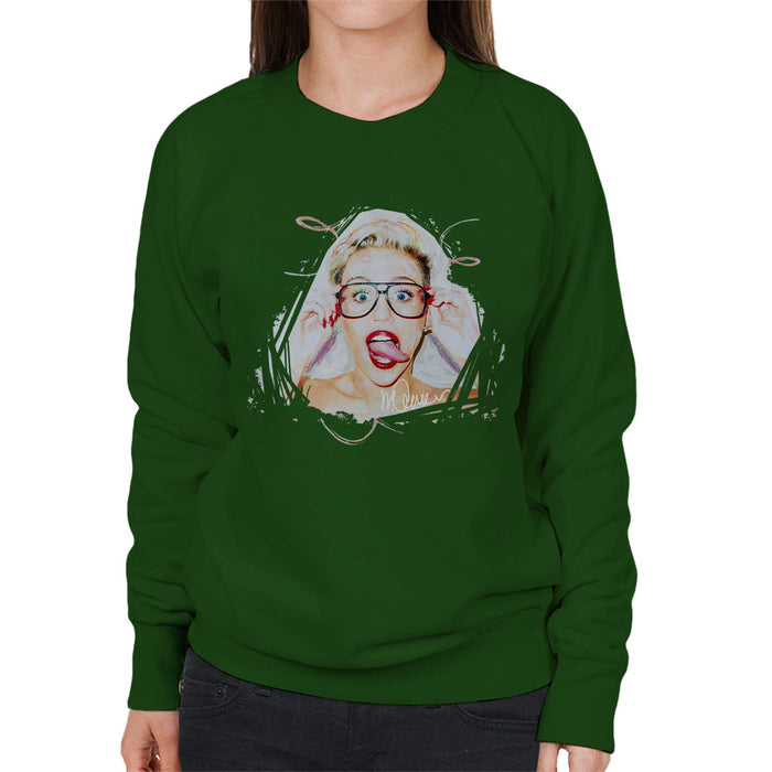 Sidney Maurer Original Portrait Of Miley Cyrus Women's Sweatshirt