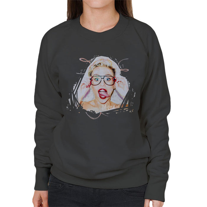 Sidney Maurer Original Portrait Of Miley Cyrus Women's Sweatshirt