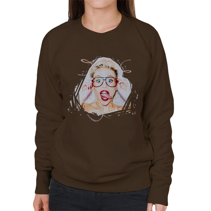 Sidney Maurer Original Portrait Of Miley Cyrus Women's Sweatshirt