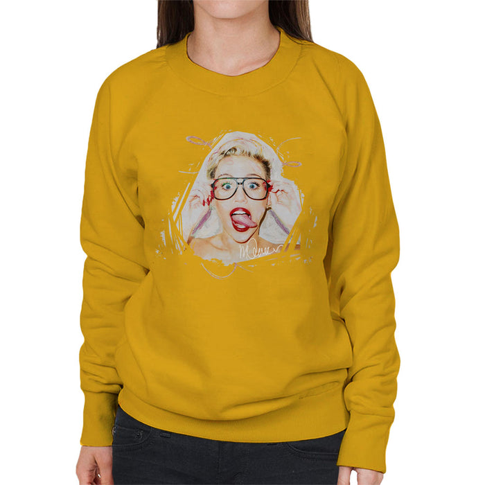 Sidney Maurer Original Portrait Of Miley Cyrus Women's Sweatshirt