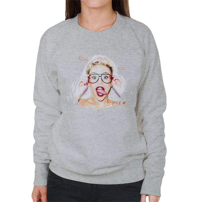 Sidney Maurer Original Portrait Of Miley Cyrus Women's Sweatshirt