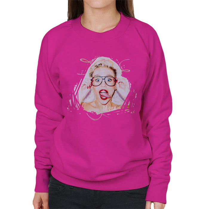 Sidney Maurer Original Portrait Of Miley Cyrus Women's Sweatshirt