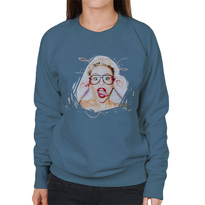 Sidney Maurer Original Portrait Of Miley Cyrus Women's Sweatshirt