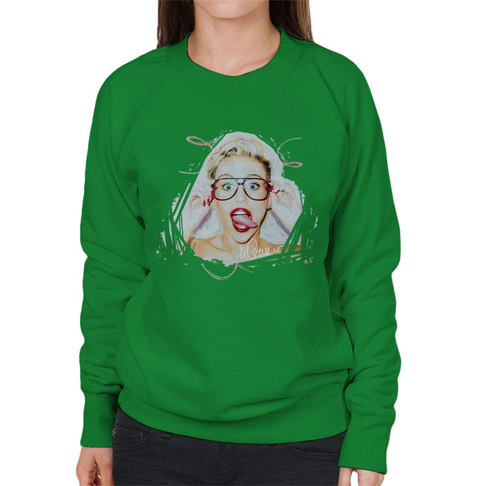 Sidney Maurer Original Portrait Of Miley Cyrus Women's Sweatshirt