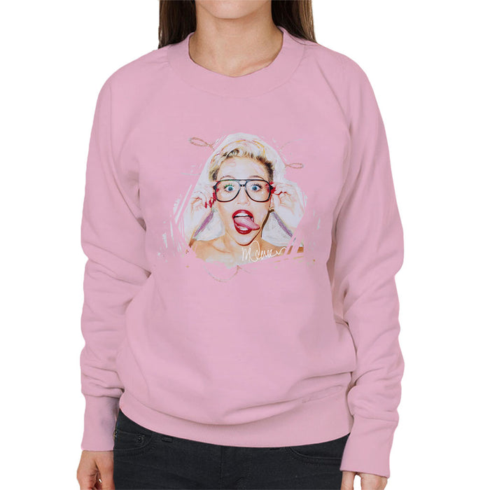 Sidney Maurer Original Portrait Of Miley Cyrus Women's Sweatshirt
