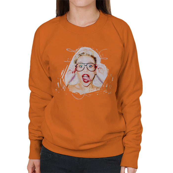 Sidney Maurer Original Portrait Of Miley Cyrus Women's Sweatshirt