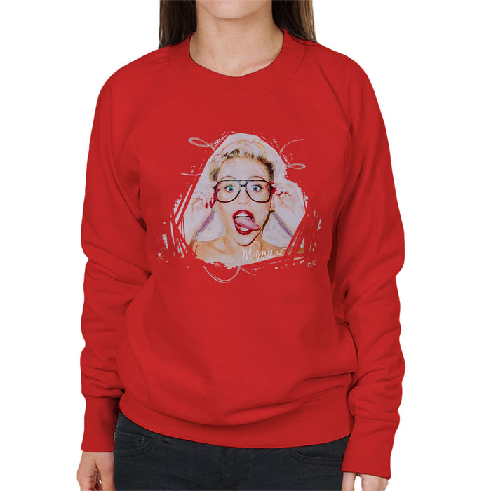 Sidney Maurer Original Portrait Of Miley Cyrus Women's Sweatshirt