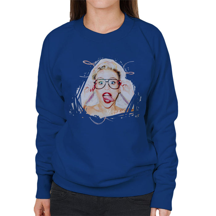 Sidney Maurer Original Portrait Of Miley Cyrus Women's Sweatshirt