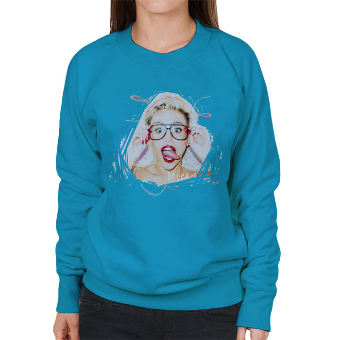 Sidney Maurer Original Portrait Of Miley Cyrus Women's Sweatshirt