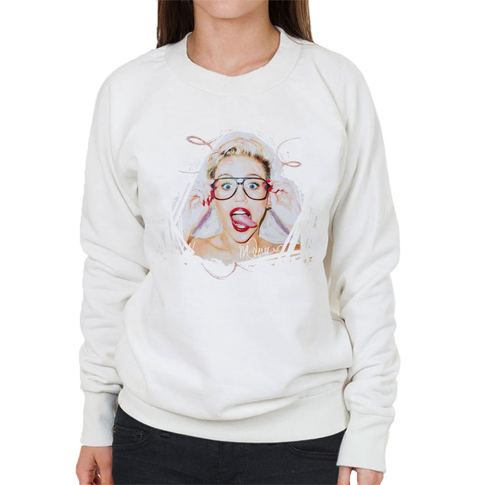 Sidney Maurer Original Portrait Of Miley Cyrus Women's Sweatshirt