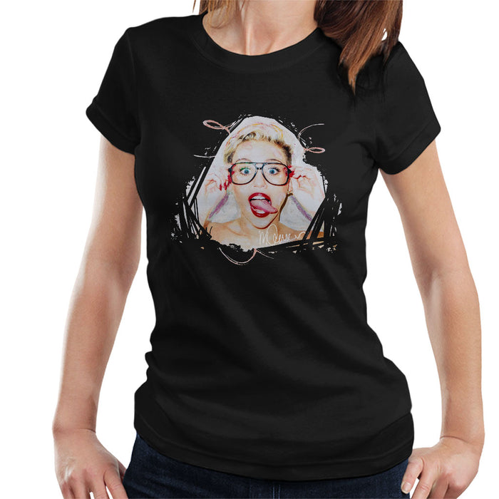 Sidney Maurer Original Portrait Of Miley Cyrus Women's T-Shirt