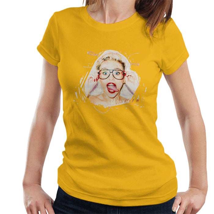 Sidney Maurer Original Portrait Of Miley Cyrus Women's T-Shirt