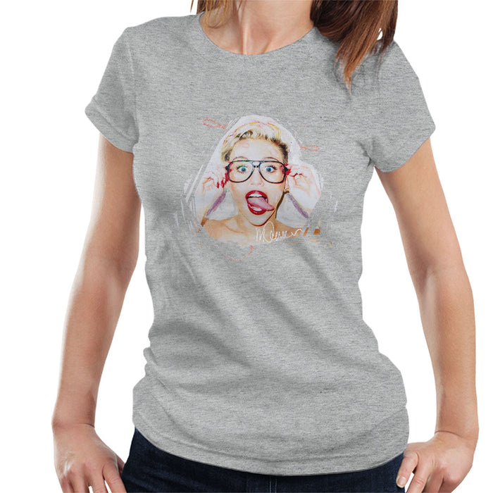 Sidney Maurer Original Portrait Of Miley Cyrus Women's T-Shirt