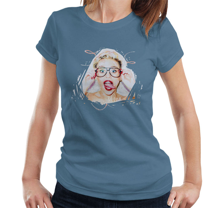Sidney Maurer Original Portrait Of Miley Cyrus Women's T-Shirt