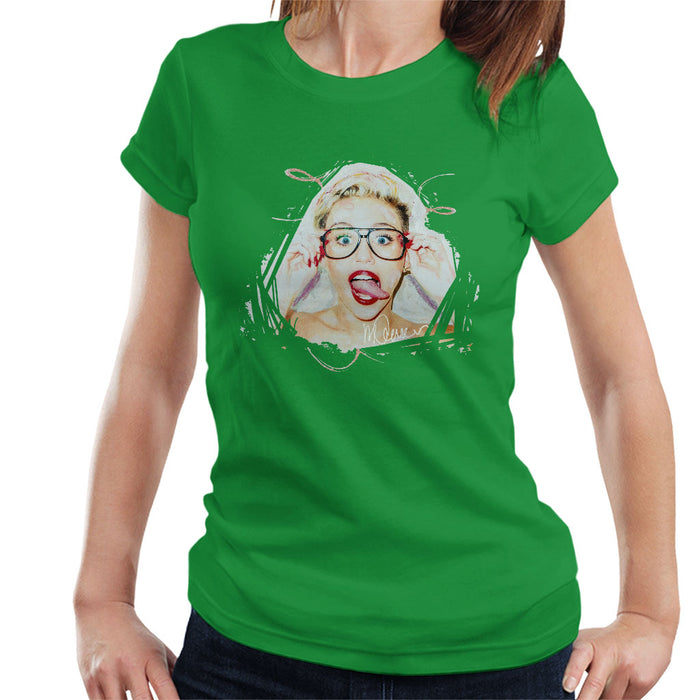 Sidney Maurer Original Portrait Of Miley Cyrus Women's T-Shirt