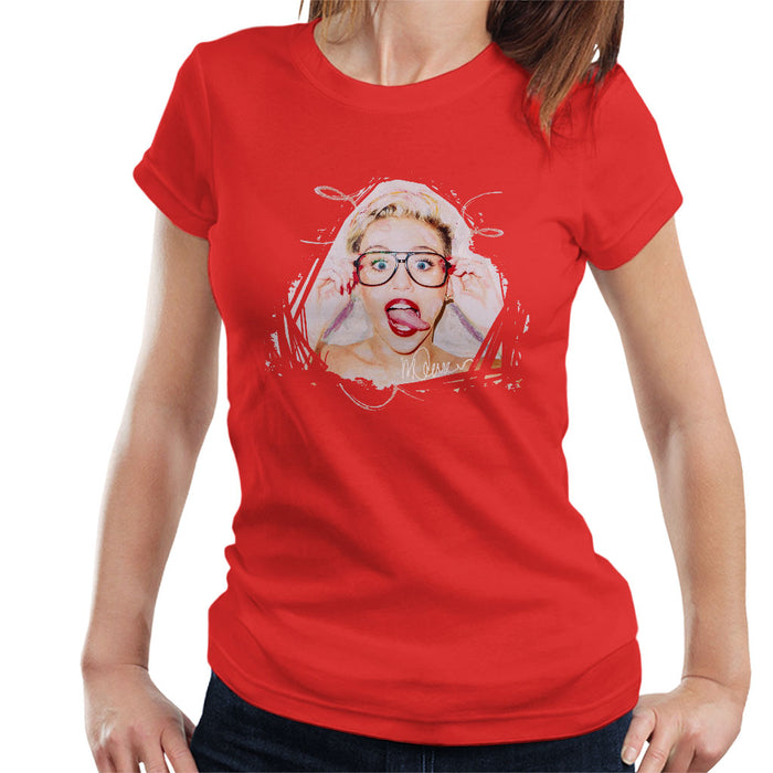 Sidney Maurer Original Portrait Of Miley Cyrus Women's T-Shirt