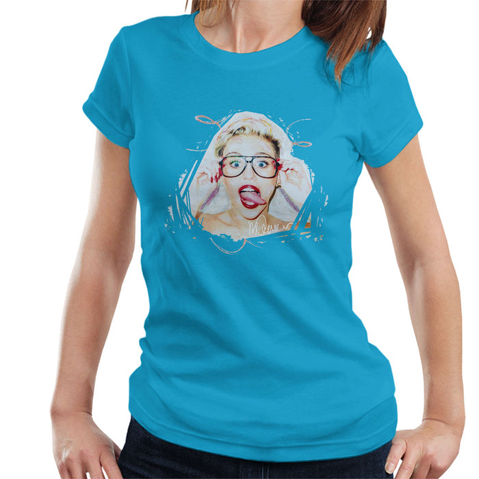 Sidney Maurer Original Portrait Of Miley Cyrus Women's T-Shirt