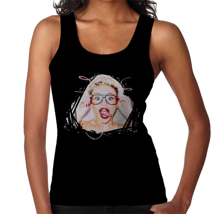 Sidney Maurer Original Portrait Of Miley Cyrus Women's Vest