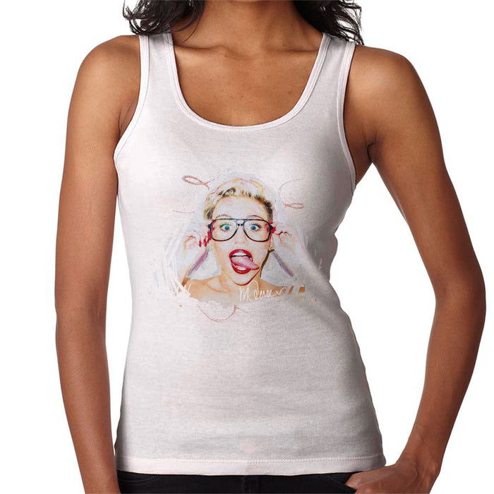 Sidney Maurer Original Portrait Of Miley Cyrus Women's Vest