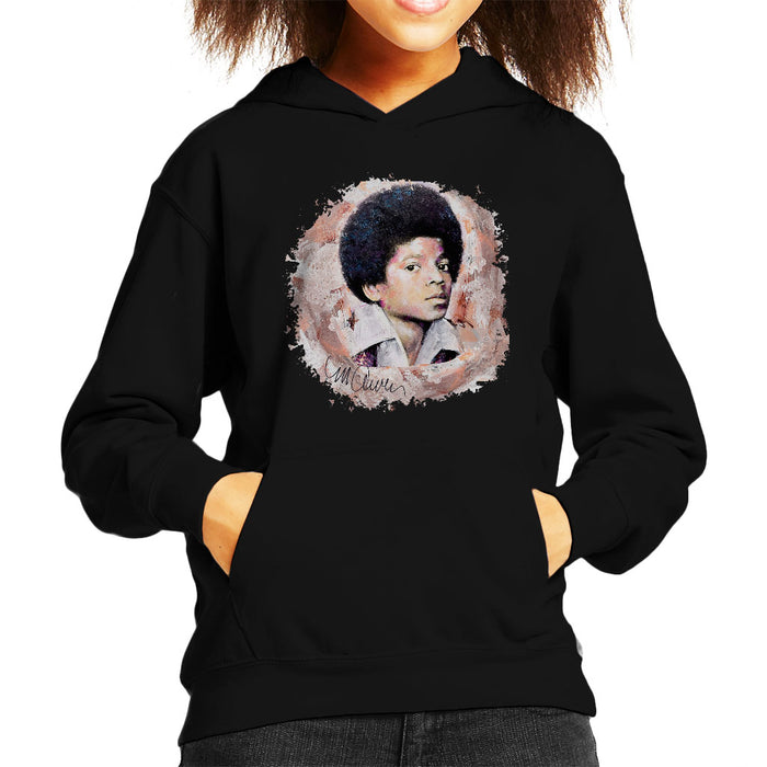 Sidney Maurer Original Portrait Of Michael Jackson Young Kid's Hooded Sweatshirt
