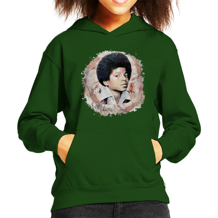 Sidney Maurer Original Portrait Of Michael Jackson Young Kid's Hooded Sweatshirt