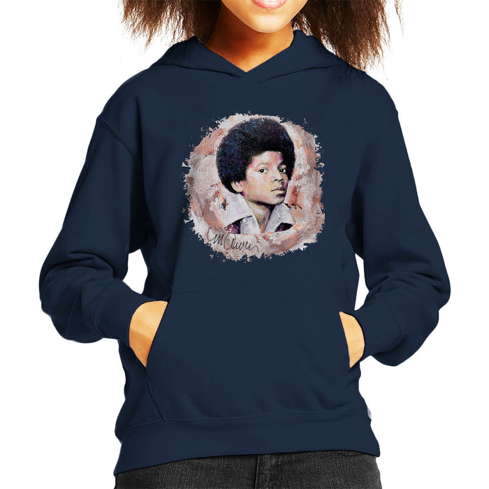 Sidney Maurer Original Portrait Of Michael Jackson Young Kid's Hooded Sweatshirt