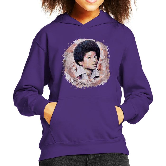Sidney Maurer Original Portrait Of Michael Jackson Young Kid's Hooded Sweatshirt