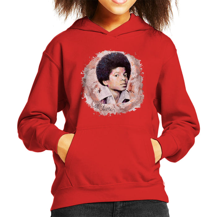 Sidney Maurer Original Portrait Of Michael Jackson Young Kid's Hooded Sweatshirt