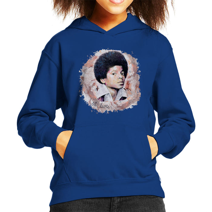 Sidney Maurer Original Portrait Of Michael Jackson Young Kid's Hooded Sweatshirt