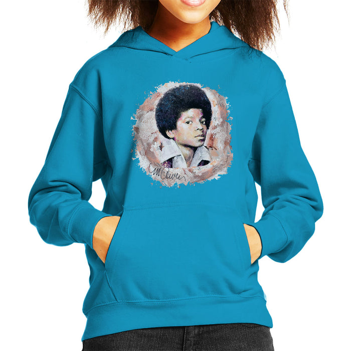 Sidney Maurer Original Portrait Of Michael Jackson Young Kid's Hooded Sweatshirt