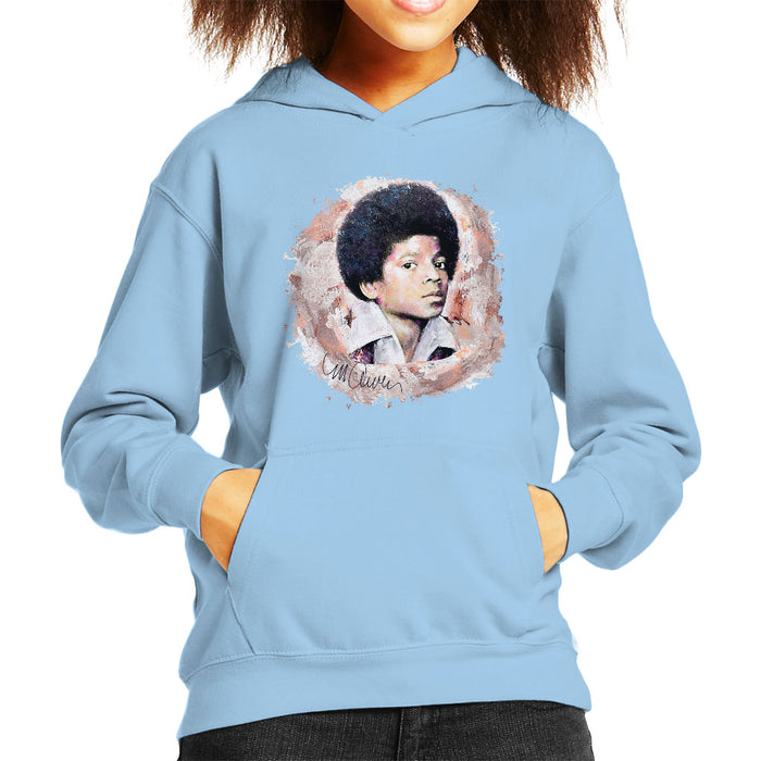 Sidney Maurer Original Portrait Of Michael Jackson Young Kid's Hooded Sweatshirt