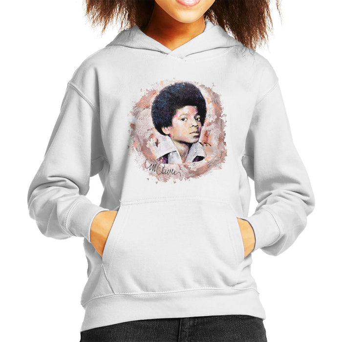 Sidney Maurer Original Portrait Of Michael Jackson Young Kid's Hooded Sweatshirt