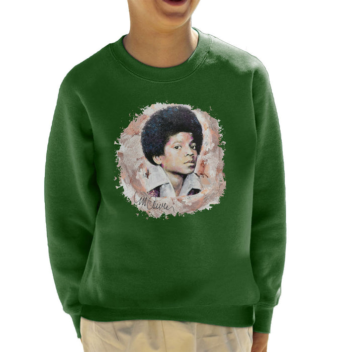 Sidney Maurer Original Portrait Of Michael Jackson Young Kid's Sweatshirt