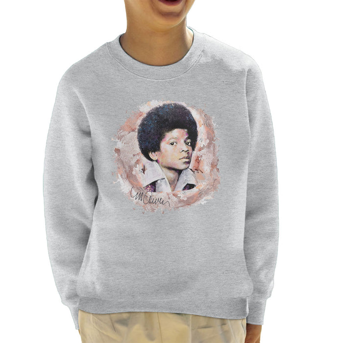 Sidney Maurer Original Portrait Of Michael Jackson Young Kid's Sweatshirt