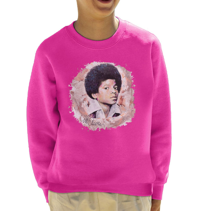 Sidney Maurer Original Portrait Of Michael Jackson Young Kid's Sweatshirt