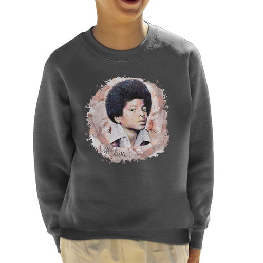 Sidney Maurer Original Portrait Of Young Michael Jackson Kid's Sweatshirt