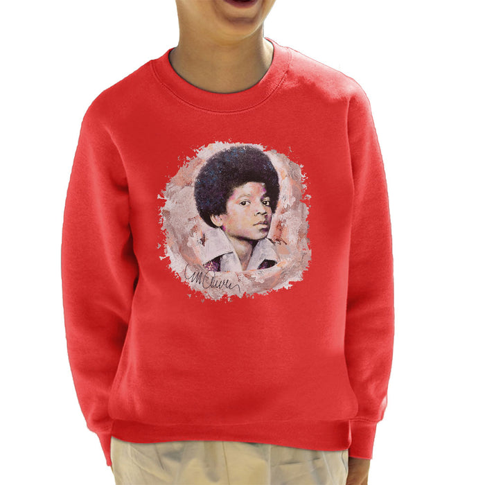 Sidney Maurer Original Portrait Of Michael Jackson Young Kid's Sweatshirt