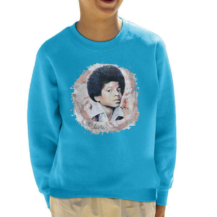 Sidney Maurer Original Portrait Of Michael Jackson Young Kid's Sweatshirt