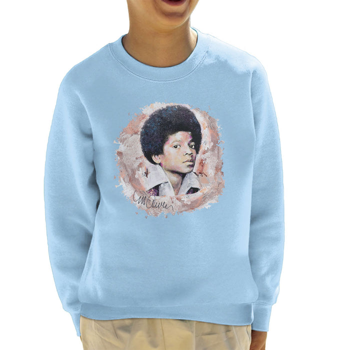 Sidney Maurer Original Portrait Of Michael Jackson Young Kid's Sweatshirt