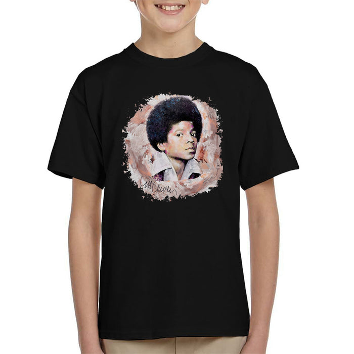 Sidney Maurer Original Portrait Of Michael Jackson Young Kid's T-Shirt