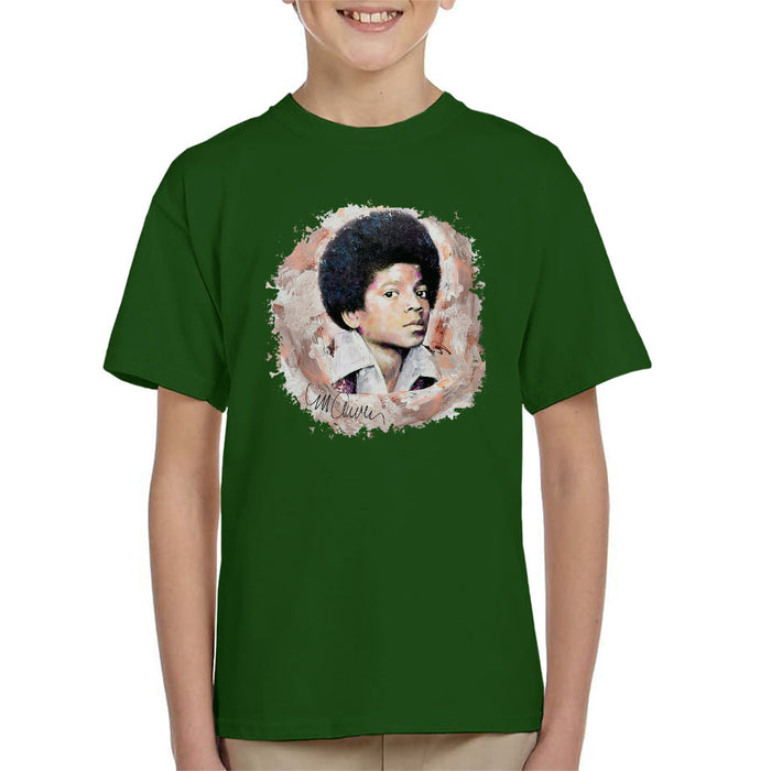Sidney Maurer Original Portrait Of Michael Jackson Young Kid's T-Shirt