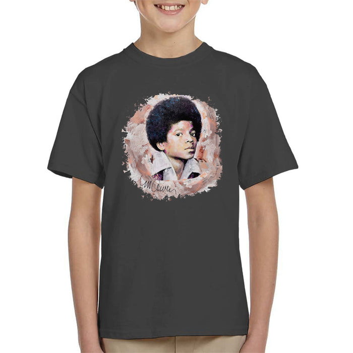 Sidney Maurer Original Portrait Of Michael Jackson Young Kid's T-Shirt