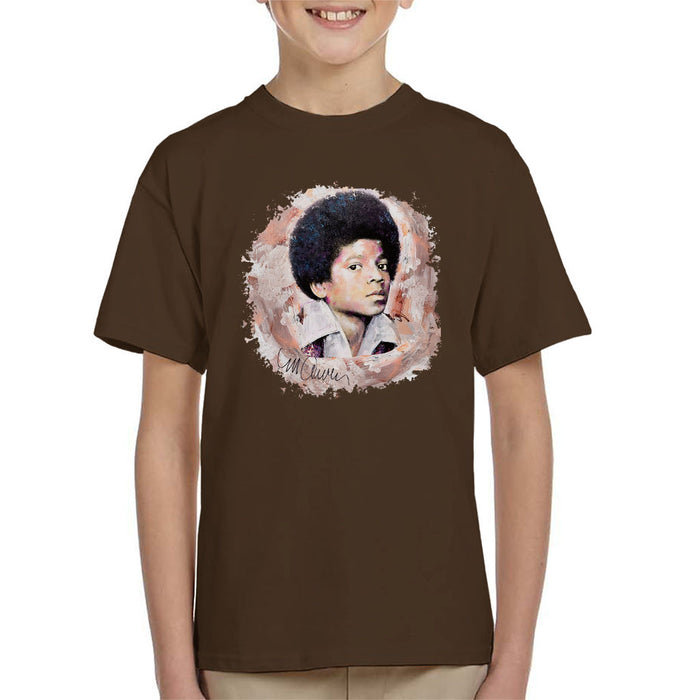 Sidney Maurer Original Portrait Of Michael Jackson Young Kid's T-Shirt
