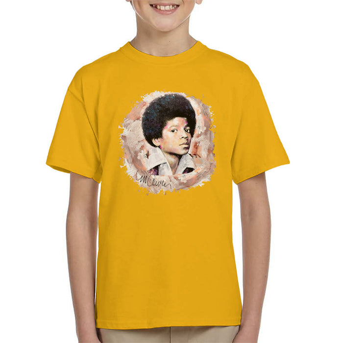 Sidney Maurer Original Portrait Of Michael Jackson Young Kid's T-Shirt