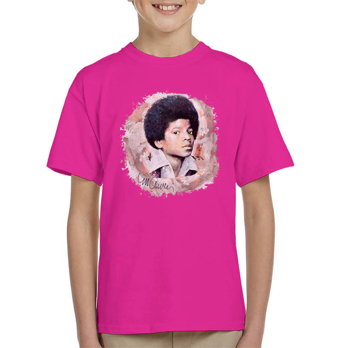 Sidney Maurer Original Portrait Of Michael Jackson Young Kid's T-Shirt