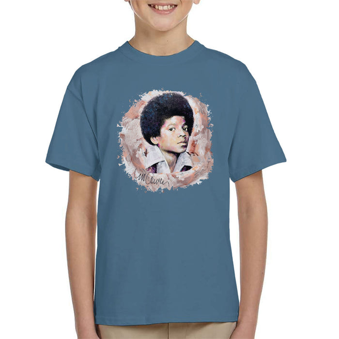 Sidney Maurer Original Portrait Of Michael Jackson Young Kid's T-Shirt