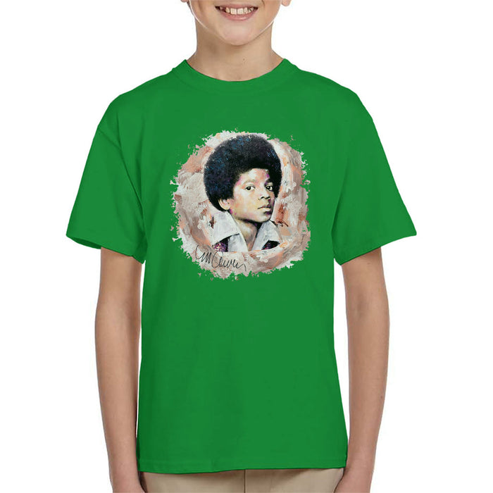 Sidney Maurer Original Portrait Of Michael Jackson Young Kid's T-Shirt