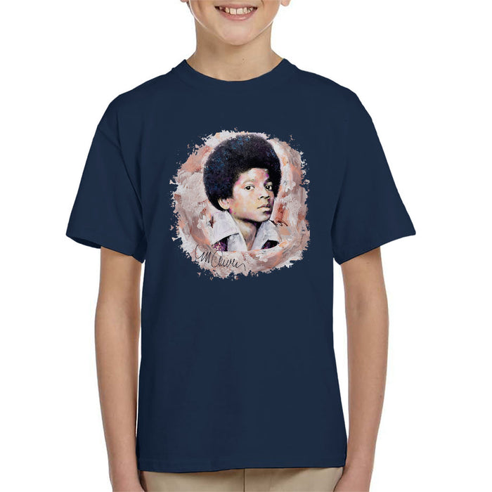 Sidney Maurer Original Portrait Of Michael Jackson Young Kid's T-Shirt