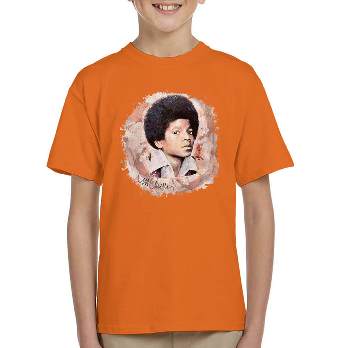 Sidney Maurer Original Portrait Of Michael Jackson Young Kid's T-Shirt